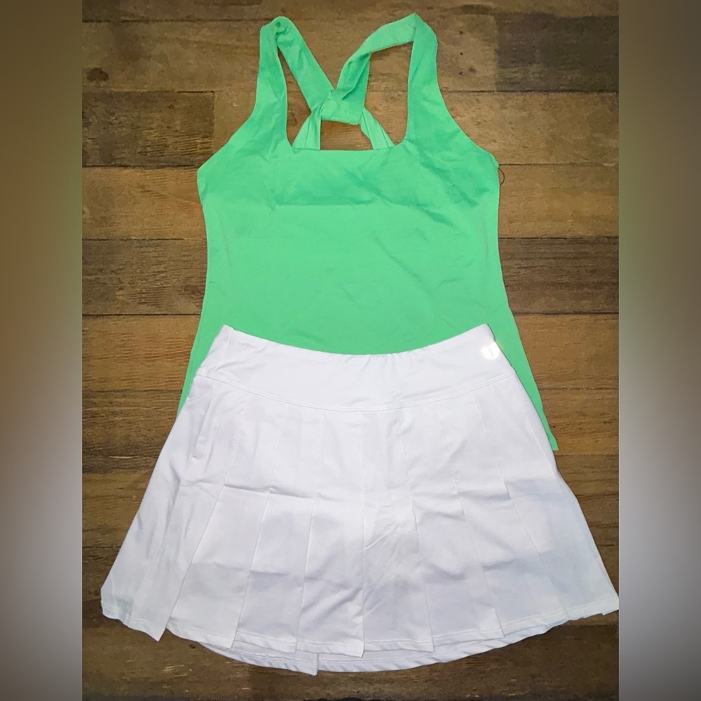 EleVen by Venus Williams Set of 2 Green sport tanks and and White tennis skort S - Picture 7 of 16